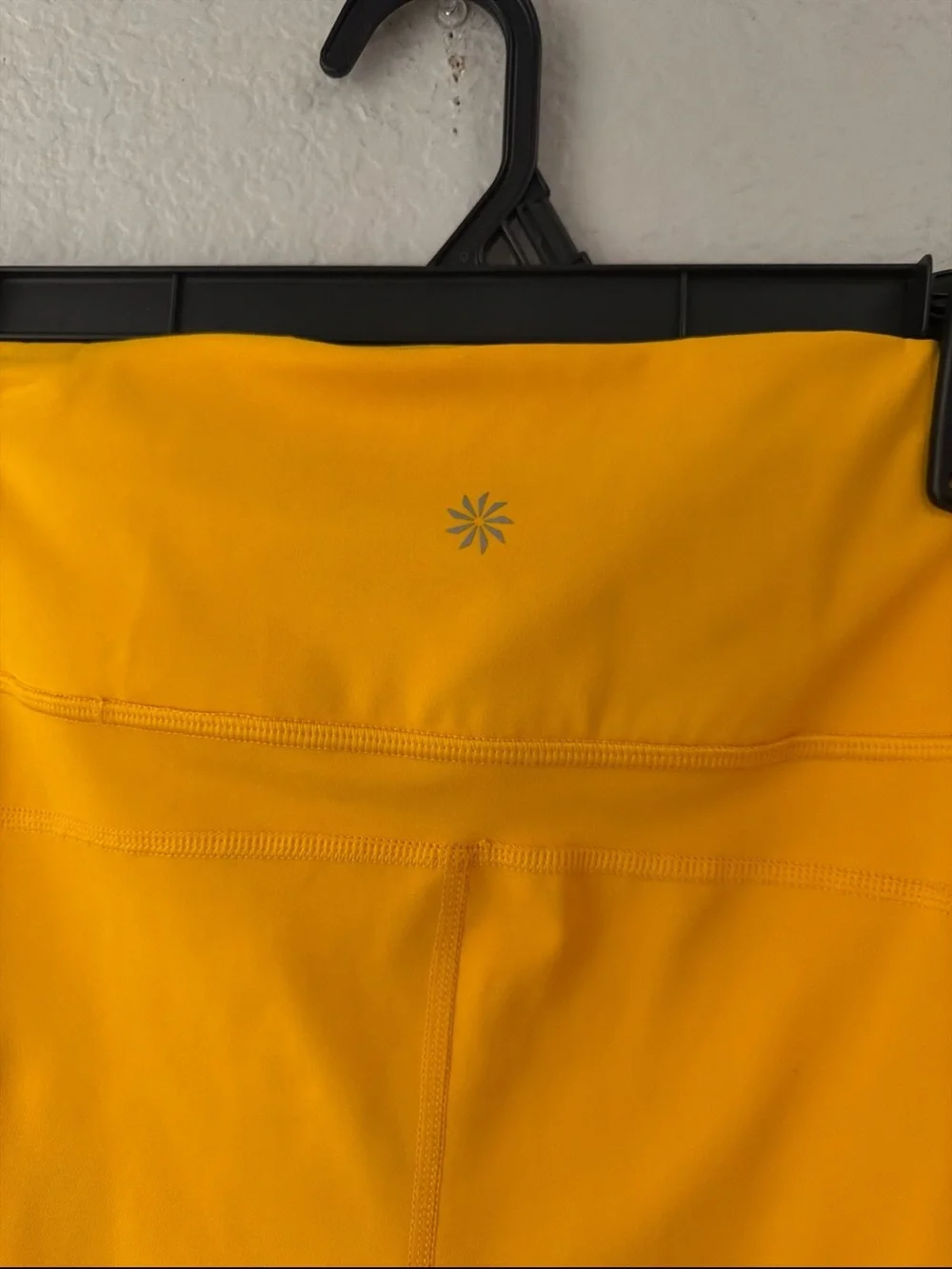 Athleta Sunburst Yellow Capri Leggings with Side Pockets
